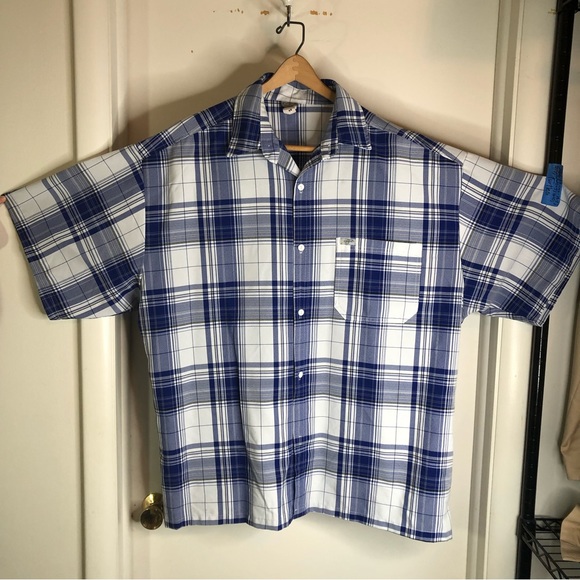 CalTop Mens Sz 4X Short-Sleeve Plaid Shirt - Picture 3 of 5